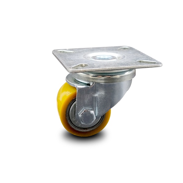Low Profile Polyurethane 35mm Wheel Top Plate Caster